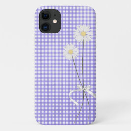 Strauß auf lila Gingham Case-Mate iPhone Hülle