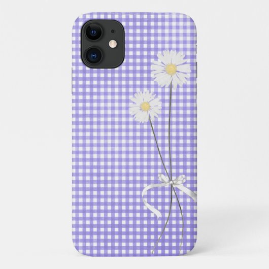 Strauß auf lila Gingham Case-Mate iPhone Hülle (Rückseite)