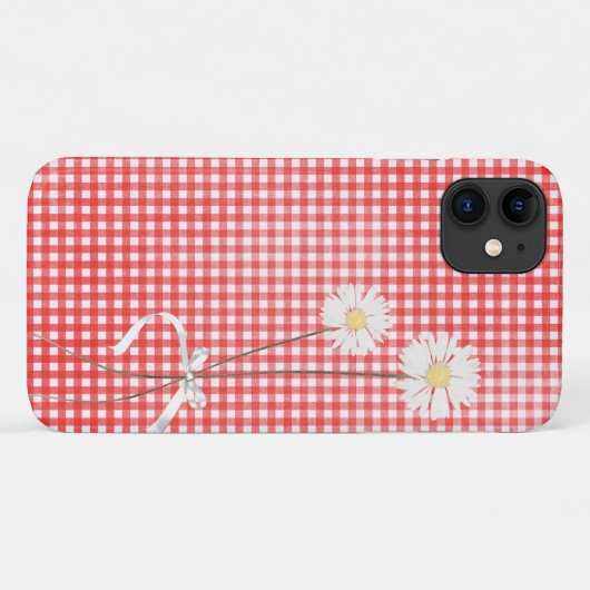 Strauß auf rotem Gingham Case-Mate iPhone Hülle (Rückseite (Horizontal))