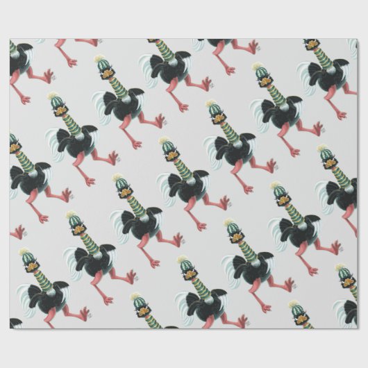 Strauß aus der Arktis auf der Flucht Geschenkpapier (Flach)