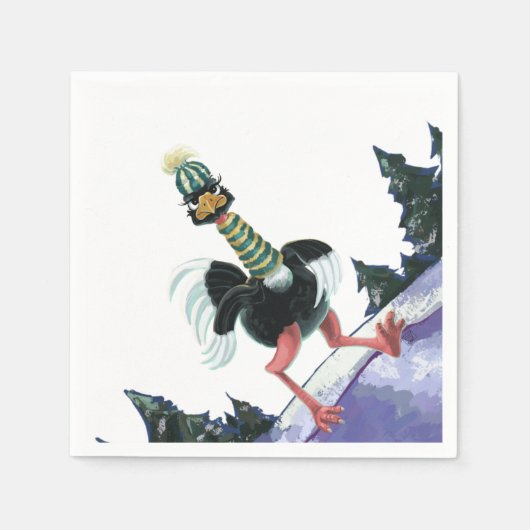 Strauß aus der Arktis auf der Flucht Serviette (Vorderseite)