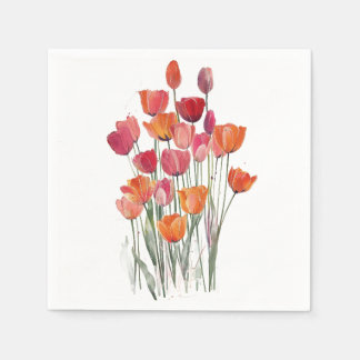 Strauß aus Tulpen Servietten