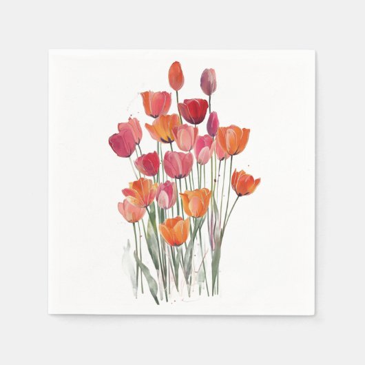 Strauß aus Tulpen Servietten (Vorderseite)