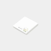 Strauß aus Wildblumen Monogramm Lehrer Post-it Klebezettel (angewinkelt)