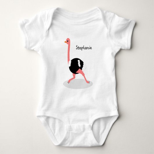 Strauß Design Personalisiert Baby Strampler (Vorderseite)