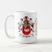 Strauss Familien-Wappen Kaffeetasse (Links)