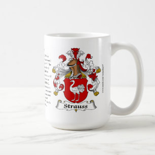 Strauss Familien-Wappen Kaffeetasse