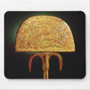 Strauß-Feder Fan, vom Grab von Tutankhamun Mousepad