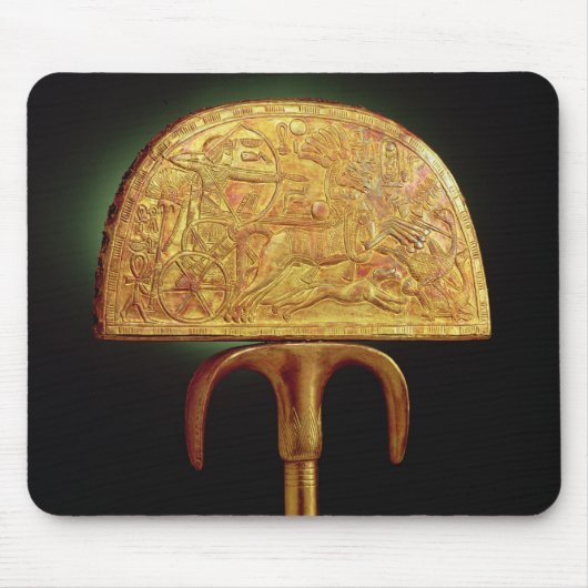 Strauß-Feder Fan, vom Grab von Tutankhamun Mousepad (Vorne)