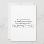 Strauß-Federn Einladung (Rückseite)