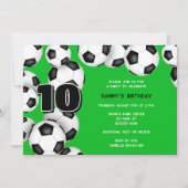 Strauß Fußballbälle Kindergeburtstag Party Einladung (Vorderseite)