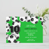 Strauß Fußballbälle Kindergeburtstag Party Einladung (Stehend Vorderseite)