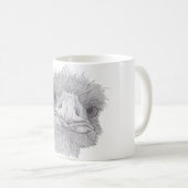 Strauß-Gesicht Kaffeetasse (VorderseiteRechts)