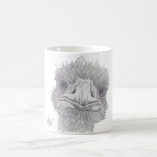 Strauß-Gesicht Kaffeetasse (Mittel)