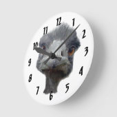 Strauß-Gesicht Runde Wanduhr (Winkel)