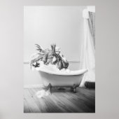 Strauß in einer Badewanne Poster (Vorne)
