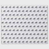 Strauß in schwarz-weißen Sattelschuhen Geschenkpapier (Flach)