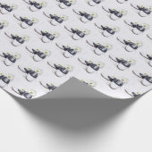 Strauß in schwarz-weißen Sattelschuhen Geschenkpapier (Ecke)