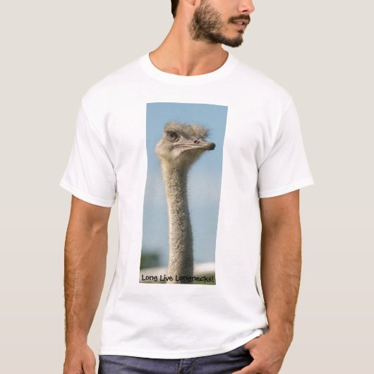 Strauß, leben lang Longnecks! T-Shirt (Vorderseite)