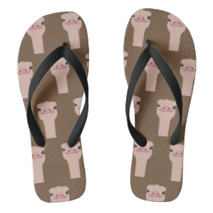 Strauß lustiges Gesicht Badesandalen