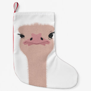 Strauß lustiges Gesicht Kleiner Weihnachtsstrumpf