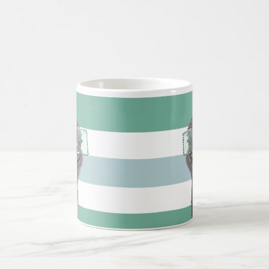 Strauß mit Brille Funny Animal Kaffeetasse (Mittel)