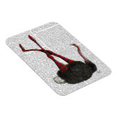 Strauß mit gestreiften Leggings Magnet (Rechte Seite)