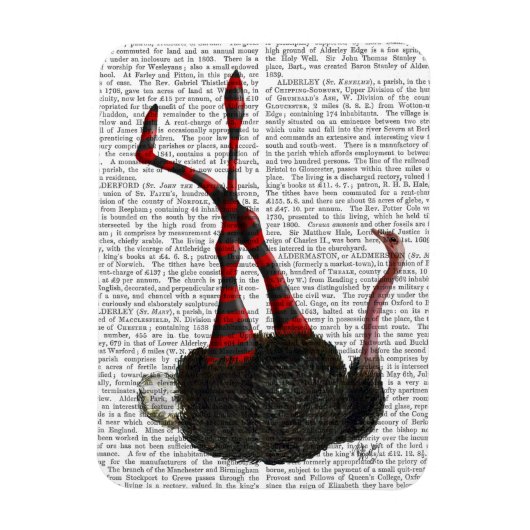 Strauß mit gestreiften Leggings Magnet (Vertikal)