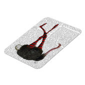 Strauß mit gestreiften Leggings Magnet (Linke Seite)