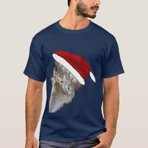 Strauß mit Weihnachtsmannmütze Weihnachten Zoo-Tie T-Shirt