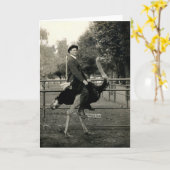 Strauß-Reiten 1910 Karte (Gelbe Blume)