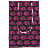 Strauß rosa Rosen Mittlere Geschenktüte (Rückseite)