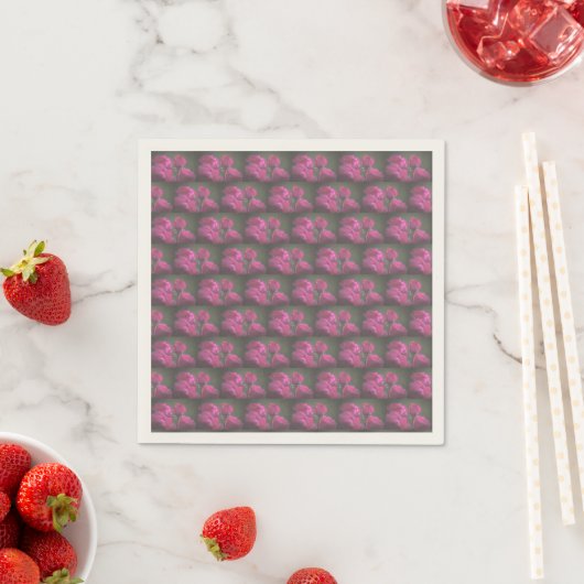 Strauß rosa Rosen Serviette (Beispiel)