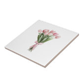 Strauß rosa Tulpen Fliese (Seite)