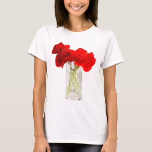 Strauß roter Mohnblumen T-Shirt