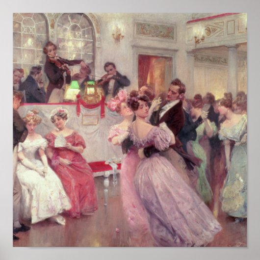 Strauß und Banner - The Ball, 1906 Poster (Vorne)