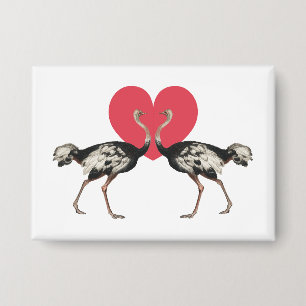 Strauß Valentinstag Button