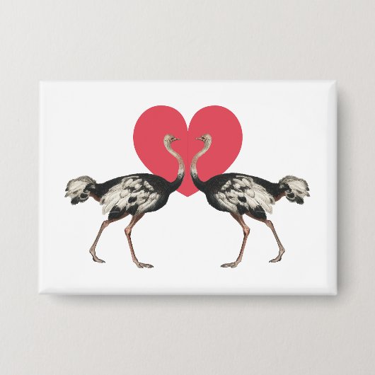 Strauß Valentinstag Button (Vorderseite)