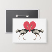 Strauß Valentinstag Button (Vorderseite/Rückseite)
