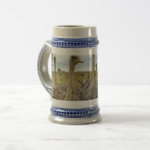 Strauß-Vogel Bierglas (Vorderseite Links)