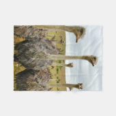 Strauß-Vogel Fleecedecke (Vorderseite (Horizontal))