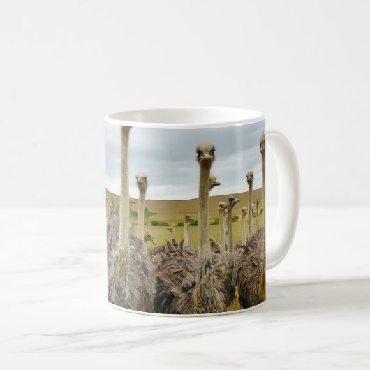 Strauß-Vogel Kaffeetasse (VorderseiteRechts)