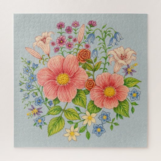 Strauß wilder Blumen Puzzle (Vertikal)
