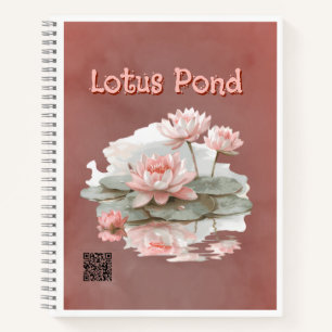 Sträußchen-Lotus-Teich Notizblock