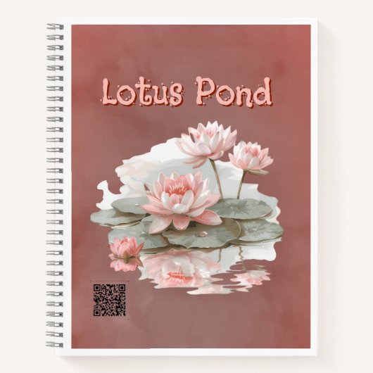Sträußchen-Lotus-Teich Notizblock (Vorderseite)