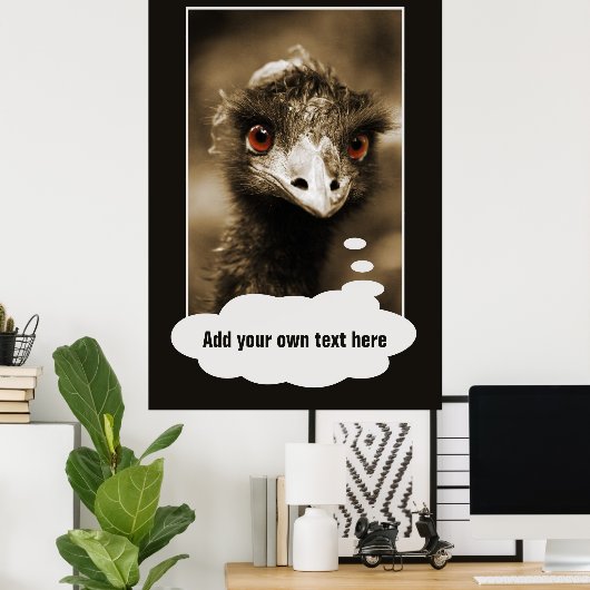 Strauße Aussehen benutzerdefiniertes Poster (Heimbüro)