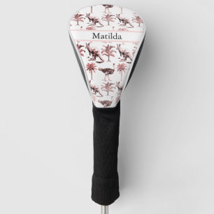 Strauße, Kängurus und Palmen, individuell anpassba Golf Headcover