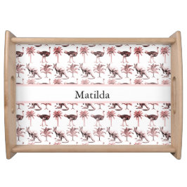 Strauße und Kängurus, kundenspezifisch Serviertablett