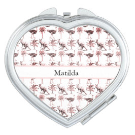 Strauße und Kängurus, kundenspezifisch Taschenspiegel