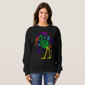 Strauße wie Tiere voller Farben Sweatshirt (Vorne ganz)